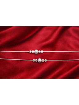 SKO - Miora Silver Bindiya Beaded Anklet