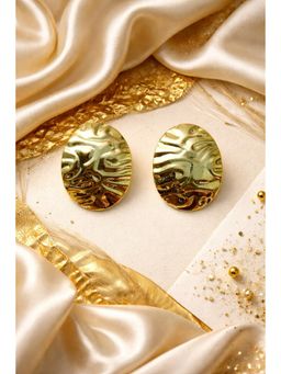 SKO - Miora Gold Textured Disc Earrings
