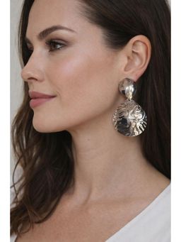 SKO - Miora Silver Contemporary Disc Earrings