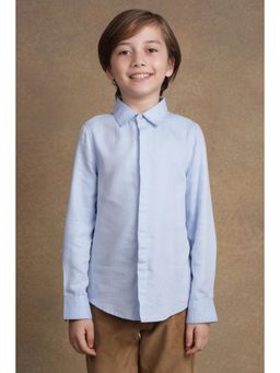 One Friday - Boys Blue Formal Full Sleeves Shirt