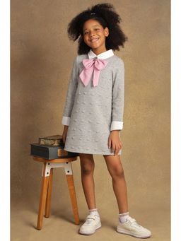 One Friday - Girls Grey Heart Shape Mini Dress