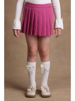 One Friday - Girls Pink Pleated Skorts