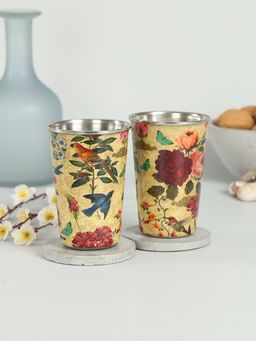 India Circus by Krsnaa Mehta - Bird Land Steel Tumbler (Set of 2)