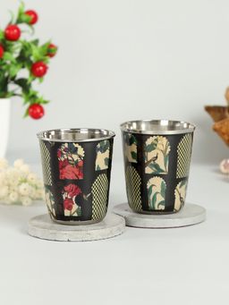 India Circus by Krsnaa Mehta - Signature Windows Small Steel Tumbler (Set of 2)