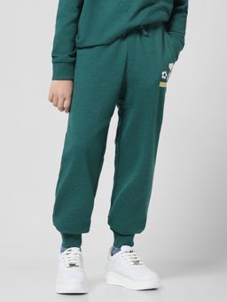 Jack & Jones Junior - Boys Printed Green Trackpants