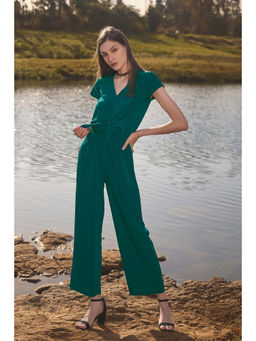NEOFAA - Pine Waist Tie Up Jumpsuit