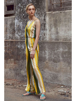 NEOFAA - Multi V-Neck Strappy Jumpsuit