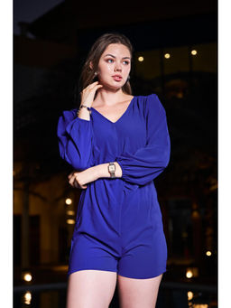 NEOFAA - Blue Front Knot Playsuit