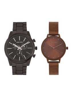 Joker and Witch - Joker & Witch Brown Joel & Clementine Couple Watches - JWJCW391 (M)