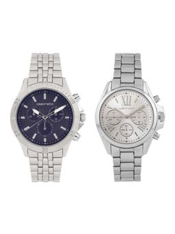 Joker and Witch - Joker & Witch Silver Marshall & Lily Couple Watches - JWJCW397 (M)