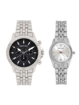 Joker and Witch - Joker & Witch Silver Luke & Lorelai Couple Watches - JWJCW399 (M)