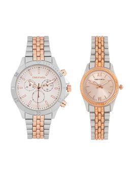 Joker and Witch - Joker & Witch Rose Gold Meredith & Derek Couple Watches - JWJCW400 (M)