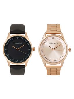 Joker and Witch - Joker & Witch Rose Gold Mia & Sebastian Couple Watches - JWJCW413 (M)