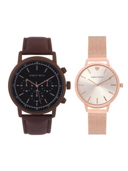 Joker and Witch - Joker & Witch Rose Gold Anne & Gilbert Couple Watches - JWJCW443 (M)