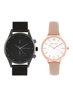 Joker and Witch - Joker & Witch White Archie & Veronica Couple Watches - JWJCW444 (M)