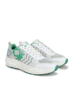United Colors of Benetton - Men Mesh Low Top White Sneakers