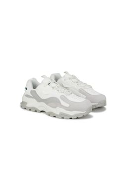 United Colors of Benetton - Perforations Lace-Up Chunky White Sneakers