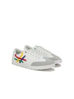 United Colors of Benetton - Brand Logo Lace-Up White Sneakers