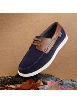 Mochi - Men Blue Lace Up Casual Boat Shoes