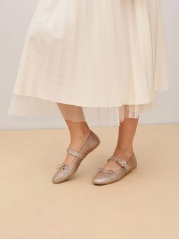 Pair ie Tales - Women Round Toe Ballerina - Copper
