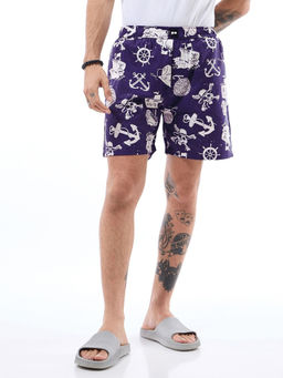Bewakoof - Official One Piece Men's Blue One Piece All Over Printed Boxers