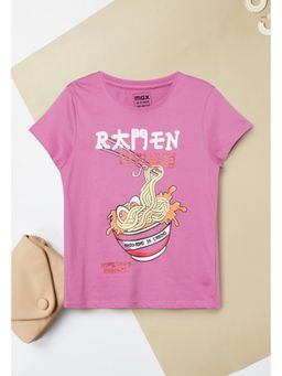 max - Girls Printed T-shirt - Purple