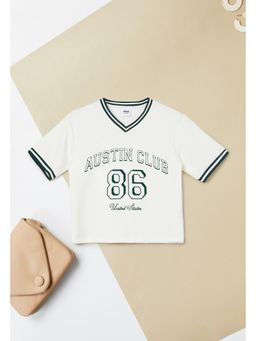max - Girls Printed T-shirt - Off White