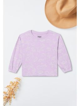 max - Girls Unicorn Printed T-shirt - Purple