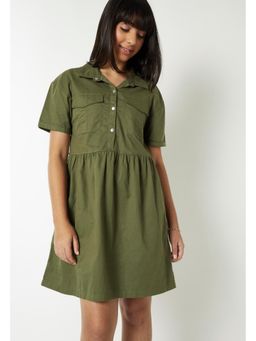 max - Girls Solid A-line Dress - Green