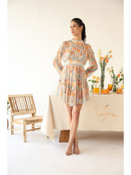 Baise Gaba - Multi-Color Floral Print Sundew Mini Dress