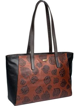 Hidesign - Tan Keaton Leaf Emboss Melbourne Ranch Handbag