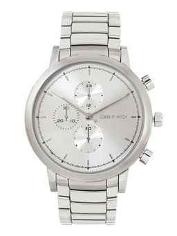 Joker and Witch - Joker & Witch Pierce All Silver Metallic Strap Watch