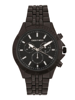 Joker and Witch - Joker & Witch Connery All Black Metallic Strap Watch