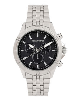 Joker and Witch - Joker & Witch Connery Black Dial Silver Metallic Strap Watch