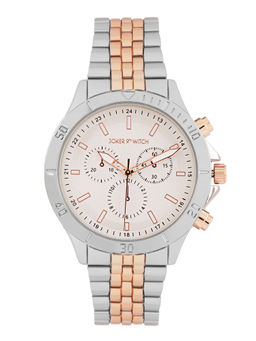 Joker and Witch - Joker & Witch Connery White Dial Dualtone Metallic Strap Watch