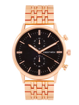 Joker and Witch - Joker & Witch Niko Black Dial Gold Metallic Strap Watch