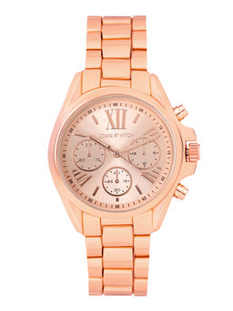 Joker and Witch - Joker & Witch Meghan All Rosegold Metallic Strap Watch