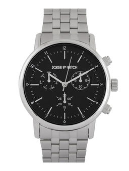 Joker and Witch - Joker & Witch Dracary Black Dial Silver Metallic Strap Watch