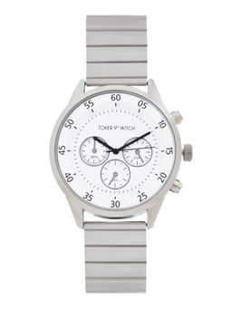 Joker and Witch - Joker & Witch Ajax White Dial Silver Metallic Strap Watch