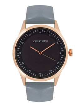 Joker and Witch - Joker & Witch Bosco Black Dial Grey Pu Strap Watch