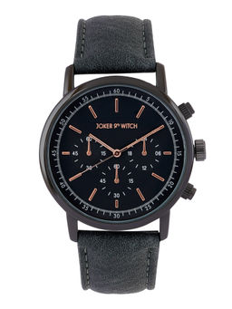 Joker and Witch - Joker & Witch Landa Black Dial Grey Pu Strap Watch