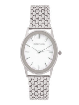 Joker and Witch - Joker & Witch Quisp White Mop Dial Silver Metallic Strap Watch