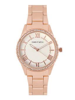 Joker and Witch - Joker & Witch Adrenalina White Dial Rosegold Metallic Strap Watch