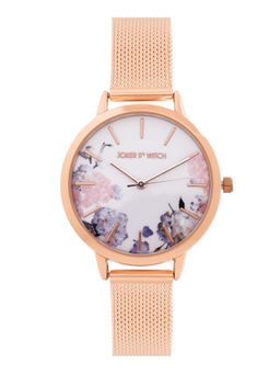 Joker and Witch - Joker & Witch Tygra White Printed Dial Mesh Strap Watch