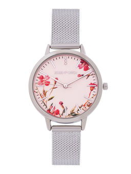 Joker and Witch - Joker & Witch Tygra Pink Printed Dial Mesh Strap Watch