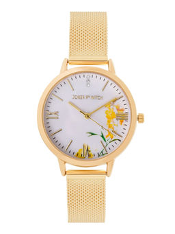 Joker and Witch - Joker & Witch Edna White Printed Dial Mesh Strap Watch