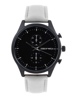 Joker and Witch - Joker & Witch Beetle Black Dial Light Grey Pu Strap Watch