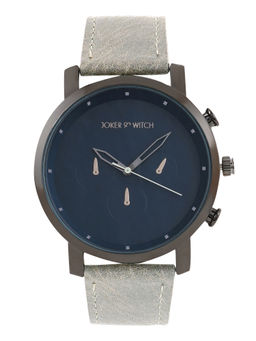 Joker and Witch - Joker & Witch Hudson Blue Dial Light Grey Pu Strap Watch