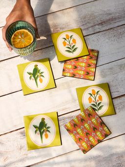 Chumbak - Serenade Wooden Coasters - Pack of 6