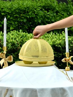 Living With Elan - Elan Royal Hive Cake Cover 10 In Butter Yellow